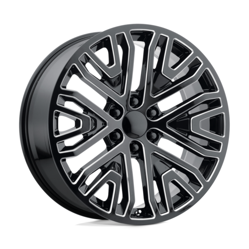Performance Replicas PR197 20x9 Gloss Black Milled Wheel with 6x139.7 Bolt Pattern