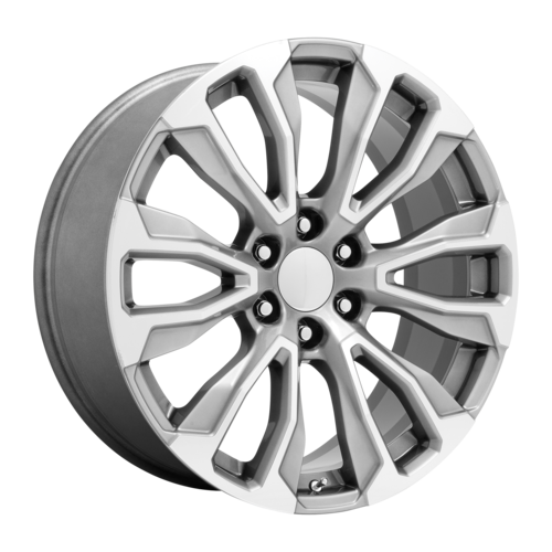 Performance Replicas PR211SM 24x10 Silver Machined Face Wheel with 6x139.7 Bolt Pattern and 78.1mm Center Bore