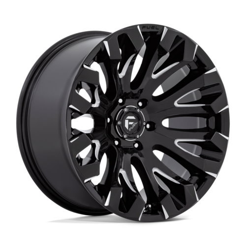 Fuel 1PC D828 QUAKE 20x10 Inch Gloss Black Milled Wheel with -18 Offset and 6x139.7 Bolt Pattern
