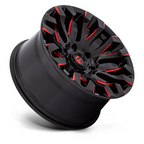 Fuel 1PC D829 Quake 18x9 Gloss Black Milled Red Tint Wheel with 6x135 Bolt Pattern and 87.10mm Center Bore