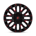 Fuel 1PC Quake 20x9 Inch Gloss Black Milled Red Tint Wheel with 5x127 Bolt Pattern and 71.50 Center Bore