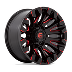 Fuel 1PC D829 Quake 20x10 Inch Gloss Black Milled Red Tint Wheel with -18 Offset and 8x165.1 Bolt Pattern