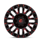 Fuel 1PC D829 Quake 20x10 Inch Gloss Black Milled Red Tint Wheel with -18 Offset and 8x170 Bolt Pattern