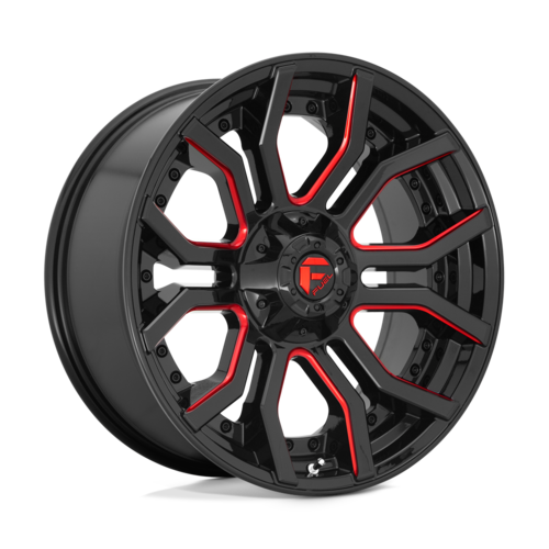 Fuel 1PC D712 Rage 20x10 Gloss Black with Red Tint Wheel with -18 Offset and 5x127/5x139.7 Bolt Pattern