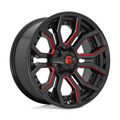 Fuel 1PC D712 RAGE 20x9 Gloss Black with Red Tint Wheel - 6x135/139.7 Bolt Pattern, 1.0 Offset, 106.10 Center Bore
