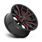 Fuel 1PC D712 Rage 20x10 Gloss Black with Red Tint Wheel with -18 Offset and 5x127/5x139.7 Bolt Pattern