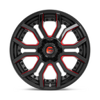 Fuel 1PC D712 Rage 20x10 Gloss Black with Red Tint Wheel with -18 Offset and 5x127/5x139.7 Bolt Pattern
