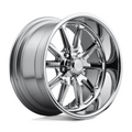 US Mag 1PC U110 Rambler 17x7 Chrome Wheel with 5x120.65 Bolt Pattern and +1 Offset