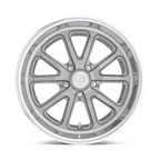 US Mag 1PC U111 Rambler 15x8 Inch Textured Gray Wheel with Diamond Cut Lip and 5x120.65 Bolt Pattern