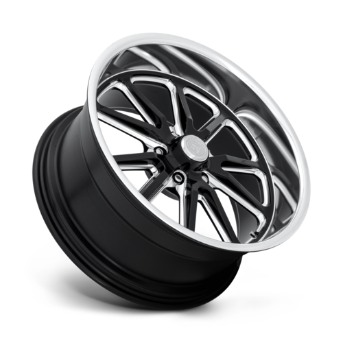 US Mag 1PC U117 RAMBLER 18x9.5 Gloss Black Milled Wheel with 5x120.65 Bolt Pattern