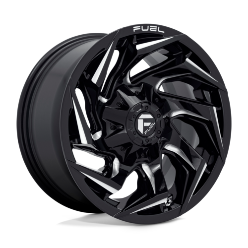 Fuel 1PC D753 Reaction 18x9 Gloss Black Milled Wheel with 5x114.3/5x127 Bolt Pattern and 78.10mm Center Bore