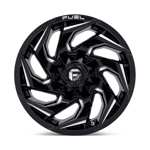 Fuel 1PC Reaction 20x9 Black Gloss Milled Wheel with 6x135/6x139.7 Bolt Pattern