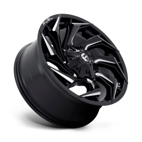 Fuel 1PC D753 Reaction 20x9 Inch Gloss Black Milled Wheel with 8x180 Bolt Pattern