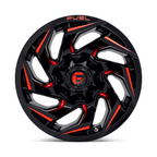 Fuel 1PC D755 Reaction 20x9 Black Gloss Milled with Red Tint Wheel