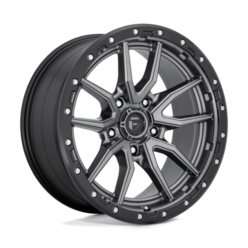 Fuel 1PC D680 Rebel 20x9 Matte Gunmetal Black Bead Ring Wheel with 5x139.7 Bolt Pattern and +1 Offset