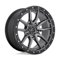 Fuel 1PC D680 Rebel 20x9 Matte Gunmetal Black Bead Ring Wheel with 5x139.7 Bolt Pattern and +1 Offset