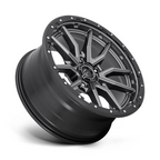 Fuel 1PC D680 Rebel 20x9 Matte Gunmetal Black Bead Ring Wheel with 5x139.7 Bolt Pattern and +1 Offset