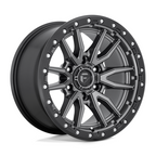 Fuel 1PC D680 Rebel 22x12 Matte Gun Metal Black Bead Ring Wheel with -44 Offset and 6x135 Bolt Pattern