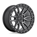 Fuel 1PC D680 Rebel 17x9 Matte Gunmetal Black Bead Ring Wheel - 6x135 Bolt Pattern, -12 Offset