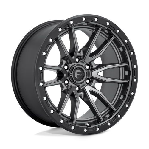 Fuel 1PC D680 Rebel 20x10 Matte Gunmetal Black Bead Ring Wheel with -18 Offset and 6x139.7 Bolt Pattern