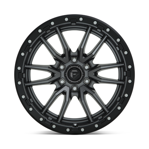 Fuel 1PC D680 Rebel 20x10 Matte Gunmetal Black Bead Ring Wheel for 6x135 Bolt Pattern