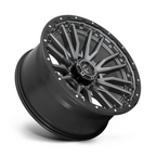 Fuel 1PC D680 Rebel 22x10 Matte Gunmetal Black Bead Ring Wheel with 8x170 Bolt Pattern and -18 Offset