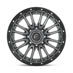 Fuel 1PC D680 Rebel 22x10 Matte Gunmetal Black Bead Ring Wheel with -18 Offset