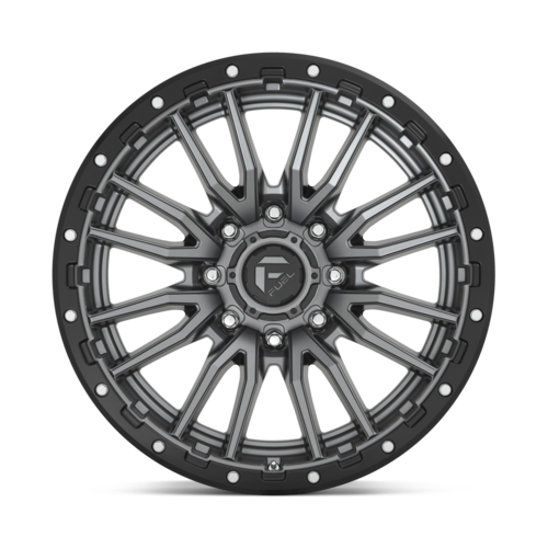 Fuel 1PC D680 Rebel 22x10 Matte Gunmetal Black Bead Ring Wheel with 8x170 Bolt Pattern and -18 Offset
