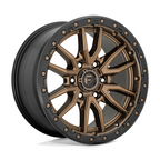 Fuel 1PC D681 Rebel 17x9 Matte Bronze Black Bead Ring Wheel with -12mm Offset