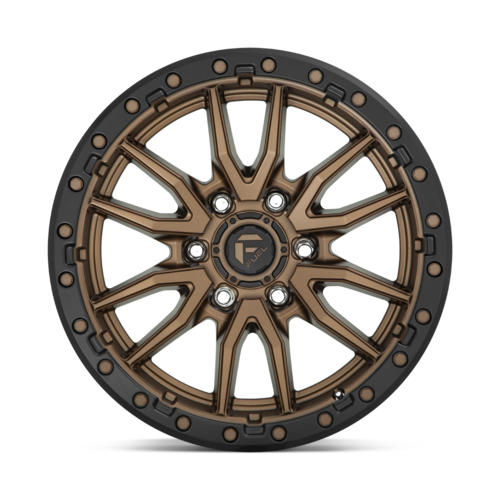 Fuel 1PC D681 Rebel 16x8 Matte Bronze Black Bead Ring Off-Road Wheel