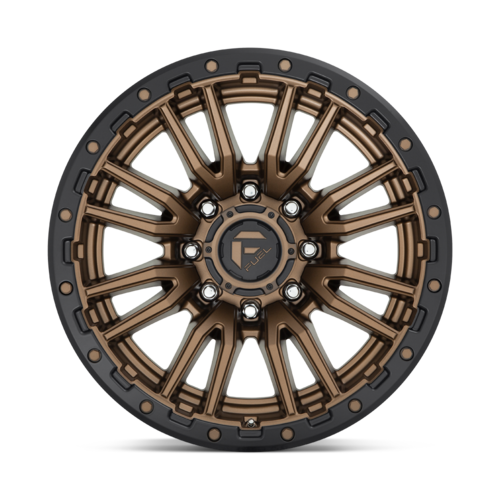 Fuel 1PC D681 Rebel 20x10 Matte Bronze Black Bead Ring Wheel - 8x165.1 Bolt Pattern, -18 Offset