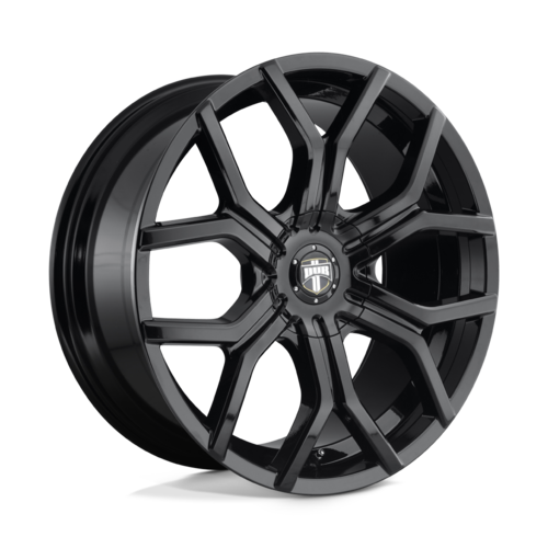 DUB 1PC S208 Royalty 22x9.5 Inch Gloss Black Alloy Wheel with 6x120/132 Bolt Pattern and +30 Offset