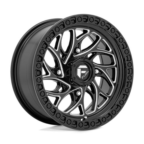 Fuel UTV D741 Runner UTV 24x7 Gloss Black Milled Wheel with 4x137 Bolt Pattern
