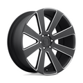 DUB 1PC S187 8-BALL Matte Black Milled 22x9.5 Wheel with 6x135 Bolt Pattern and +30 Offset