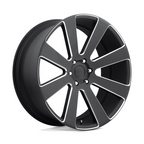 DUB 1PC S187 8-Ball 26x10 Matte Black Milled Wheel with 6x139.7 Bolt Pattern and +30 Offset