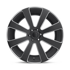 DUB 1PC S187 8-BALL Matte Black Milled 22x9.5 Wheel with 6x135 Bolt Pattern and +30 Offset