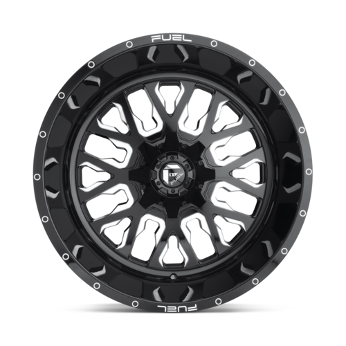 Fuel 1PC D611 Stroke 20x10 Gloss Black Milled Wheel with -19 Offset and 6x135/6x139.7 Bolt Pattern