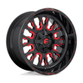 Fuel 1PC D612 Stroke 17x9 Inch Gloss Black Red Tinted Clear Wheel with 6x135/139.7 Bolt Pattern and 106.10 Center Bore