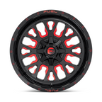 Fuel 1PC D612 Stroke 18x9 Black Gloss Red Tinted Clear Wheel