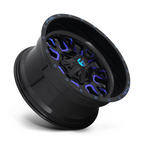 Fuel 1PC D645 Stroke 20x10 Black Gloss Blue Tinted Clear Wheel with -18 Offset and 8x170 Bolt Pattern