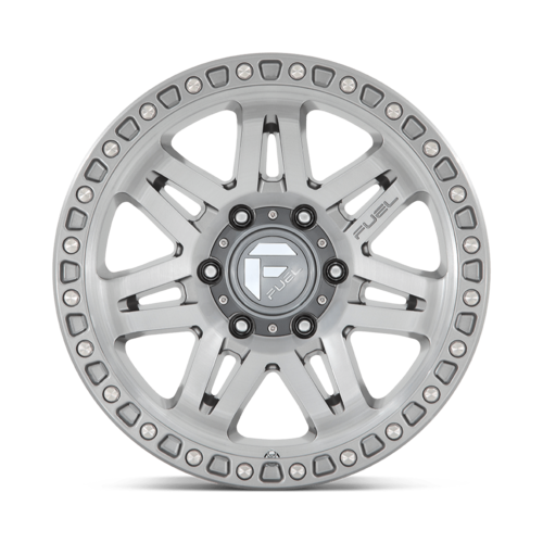 Fuel 1PC D812 SYNDICATE 17x9 Silver Platinum Wheel with 5x127 Bolt Pattern and -12 Offset