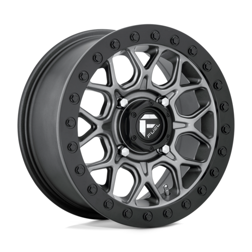 Fuel UTV D919 Tech 15x7 Matte Gunmetal Black Beadlock Wheel with 4x137 Bolt Pattern and 38mm Offset