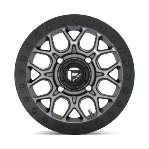 Fuel UTV D919 Tech 15x7 Matte Gunmetal Black Beadlock Wheel with 4x137 Bolt Pattern and 38mm Offset