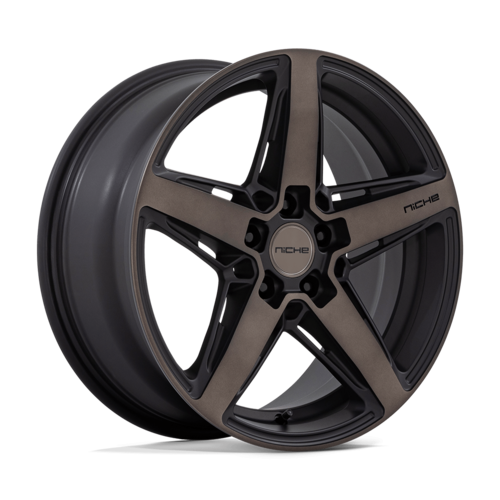 Niche 1PC M271 Teramo 18x8 Matte Black with Double Dark Tint Face Wheel - 5x100 Bolt Pattern, +30 Offset, 66.06 Center Bore