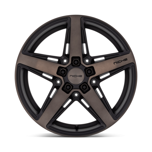 Niche 1PC M271 Teramo 18x8 Matte Black with Double Dark Tint Face Wheel with 5x114.3 Bolt Pattern and +30 Offset