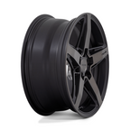 Niche 1PC M271 Teramo 18x8 Matte Black with Double Dark Tint Face Wheel with 5x114.3 Bolt Pattern and +40 Offset
