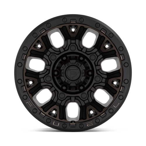Fuel 1PC D824 Traction 17x9 Matte Black Wheel with Double Dark Tint, 5x127 Bolt Pattern, -12 Offset, 71.50 Center Bore