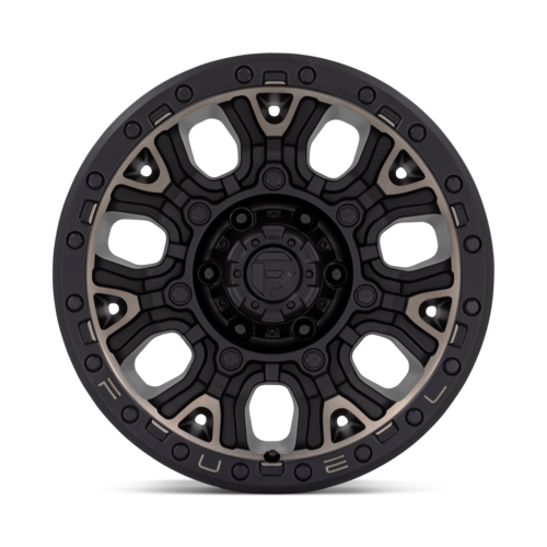 Fuel 1PC D824 TRACTION 17x9 Matte Black Wheel with 6x139.7 Bolt Pattern and +1 Offset