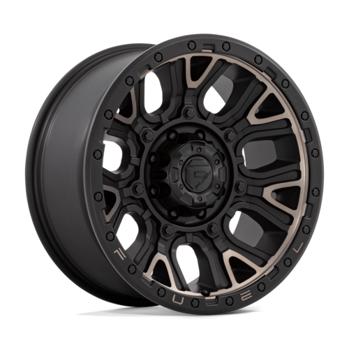 Fuel 1PC D824 TRACTION 20x9 Matte Black Double Dark Tint Wheel with 8x180 Bolt Pattern and 124.20mm Center Bore