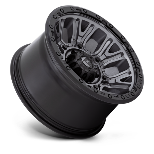 Fuel 1PC D825 Traction 17x9 Matte Gunmetal Wheel with Black Ring - 6x139.7 Bolt Pattern, -12 Offset